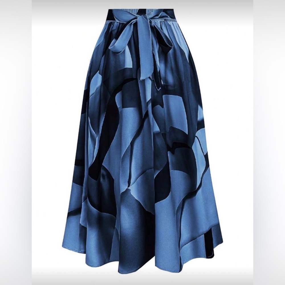 Blue Midi Skirt